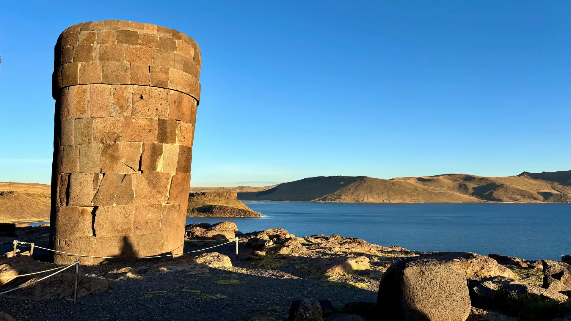 View of the Chullpas of Sillustani